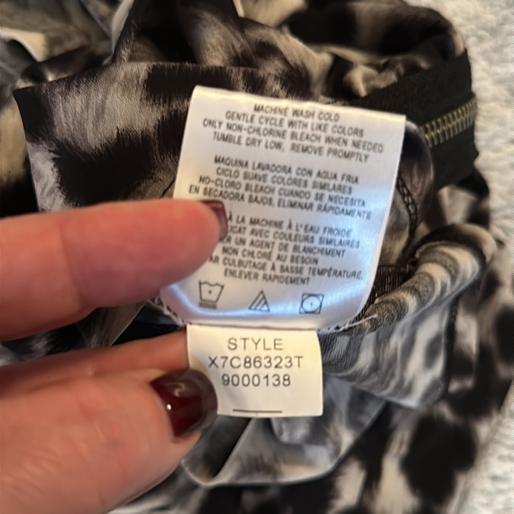 Leopard Print Faux Wrap Top - Picture 13 of 13